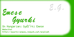 emese gyurki business card